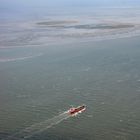 Flug über das Wattenmeer