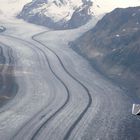 Flug über den Aletschgletscher