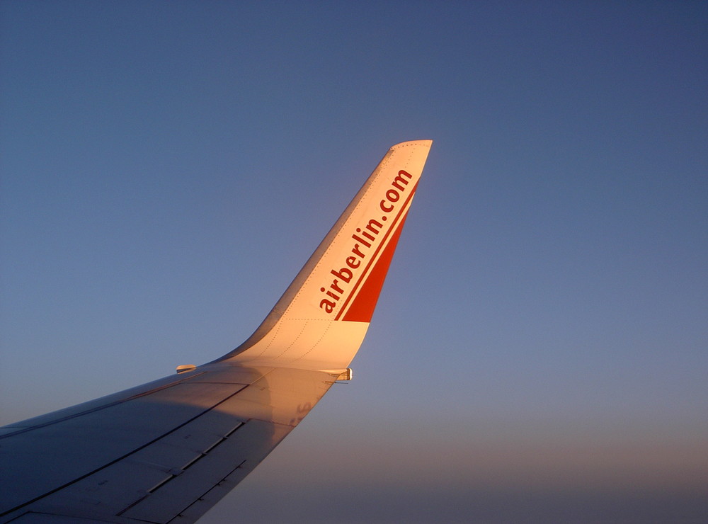 Flug über den wolken