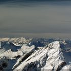 Flug über die Alpen.