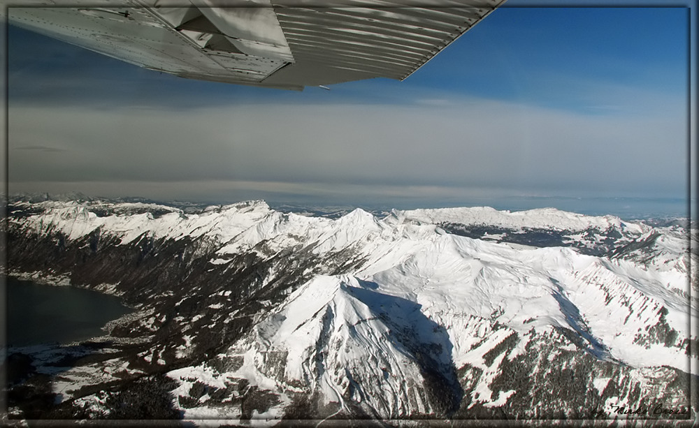 Flug über die Alpen..