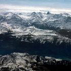 Flug über die Alpen