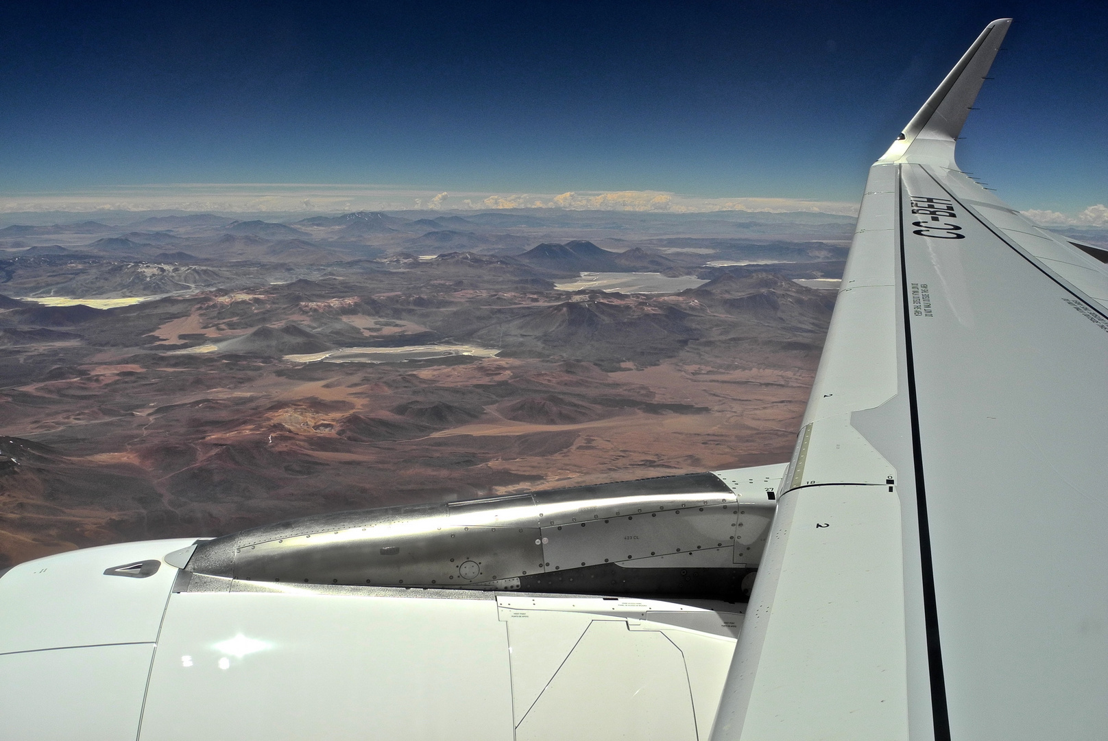 Flug über die Atacama Wüste