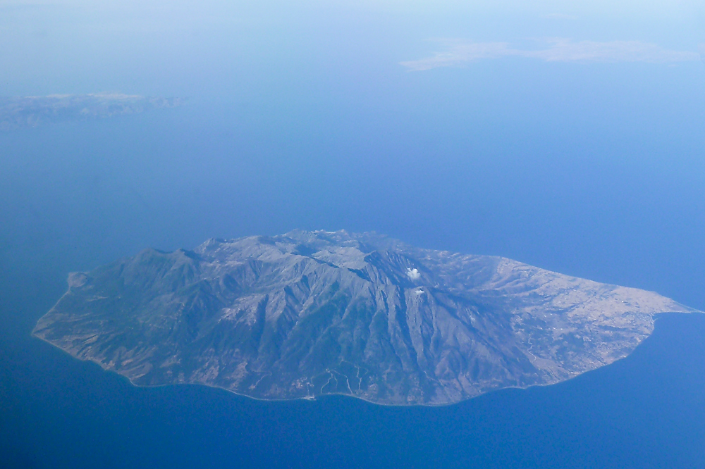 Flug über die Insel Samothraki