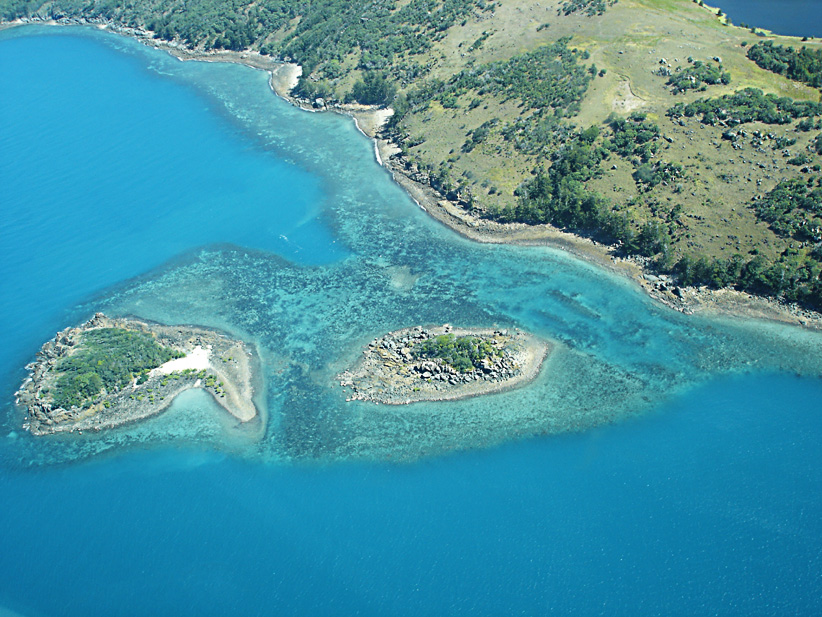 Flug über die Whitsunday Islands