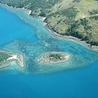 Flug über die Whitsunday Islands