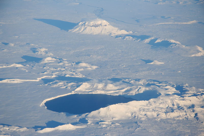 Flug über Island