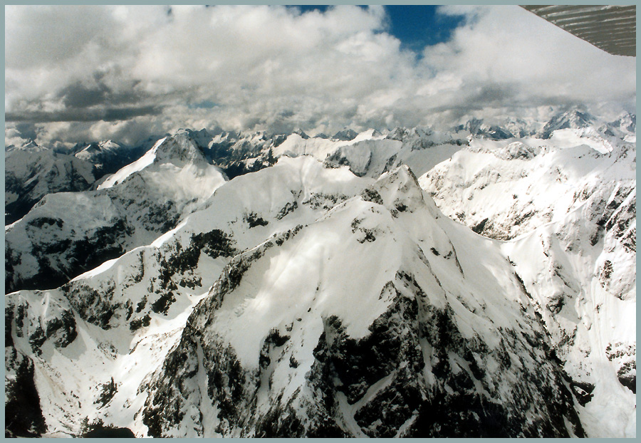 Flug über Neuseelands Süd- Alpen