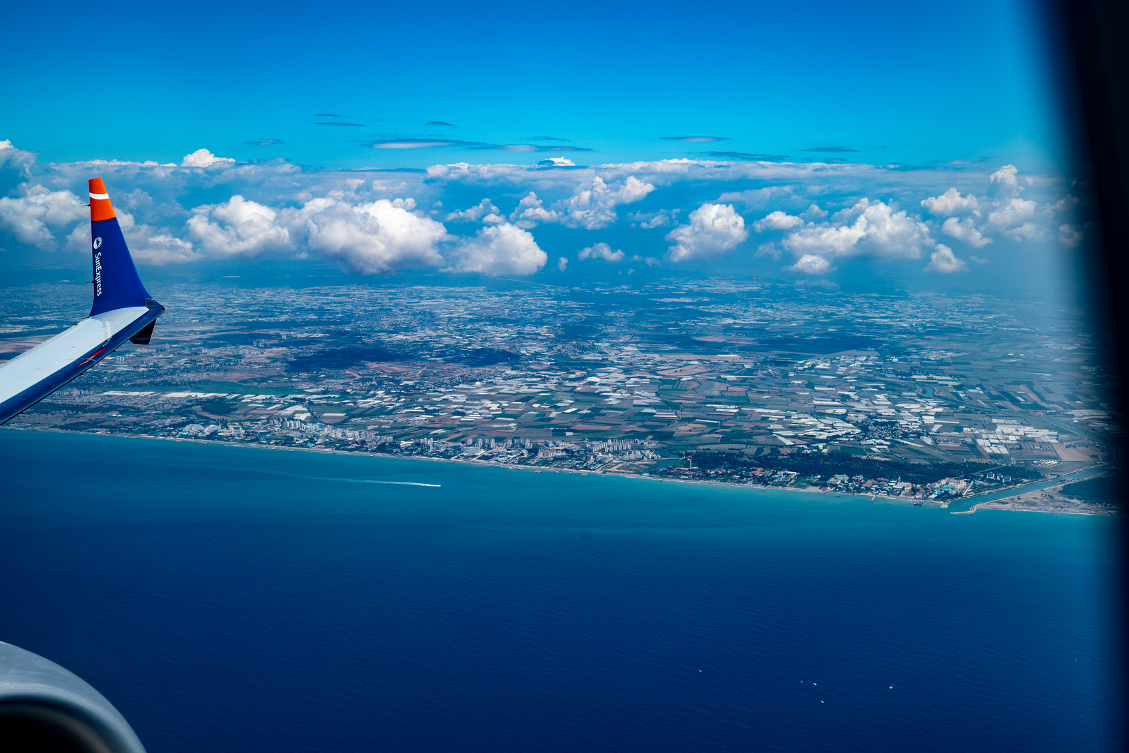 Flug von Antalya nach Düsseldorf kurz nach dem Start