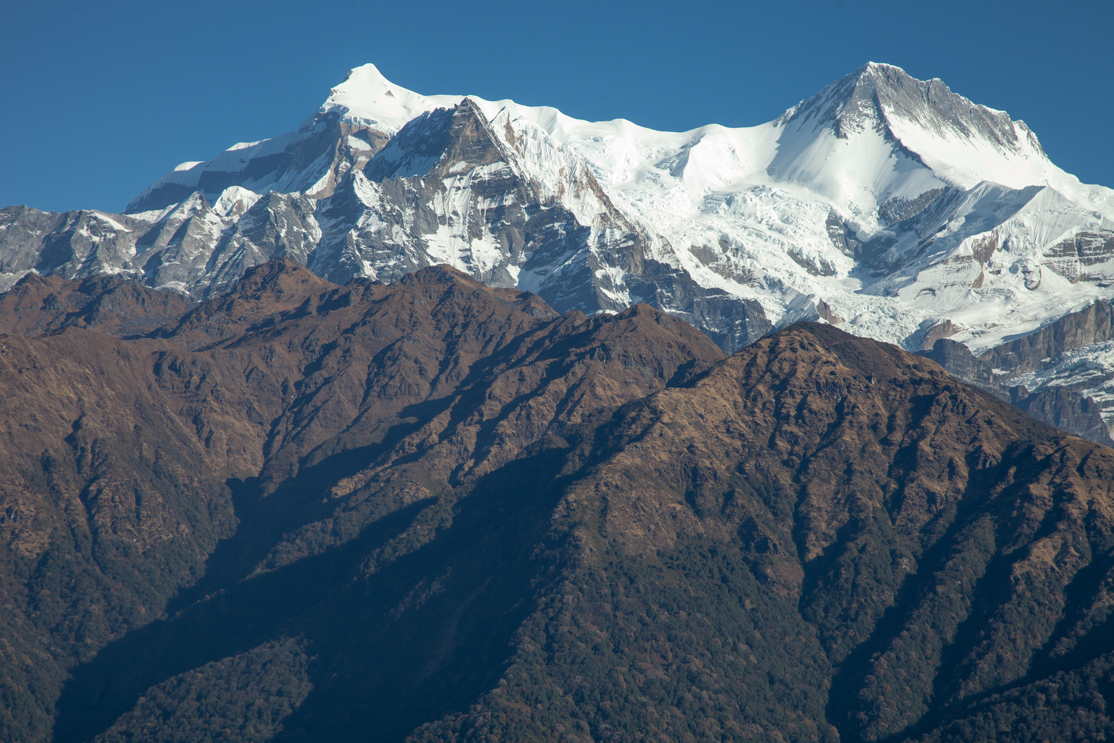 Flug zum Annapurna Himal I