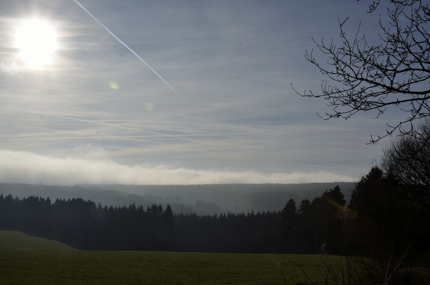 Flugbahnen über Monschau......