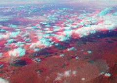 Flugbild 3D Ayers Rock nach Sydney