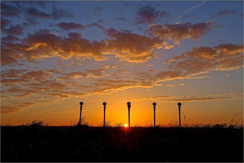 Flughafen Essen Mülheim - Sonnenuntergang 17:00 h