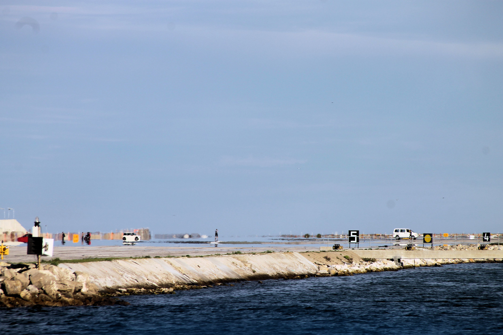 Flughafen Gibraltar - Schnappschuss auf der Runway