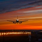 Flughafen Köln-Bonn im Abendrot