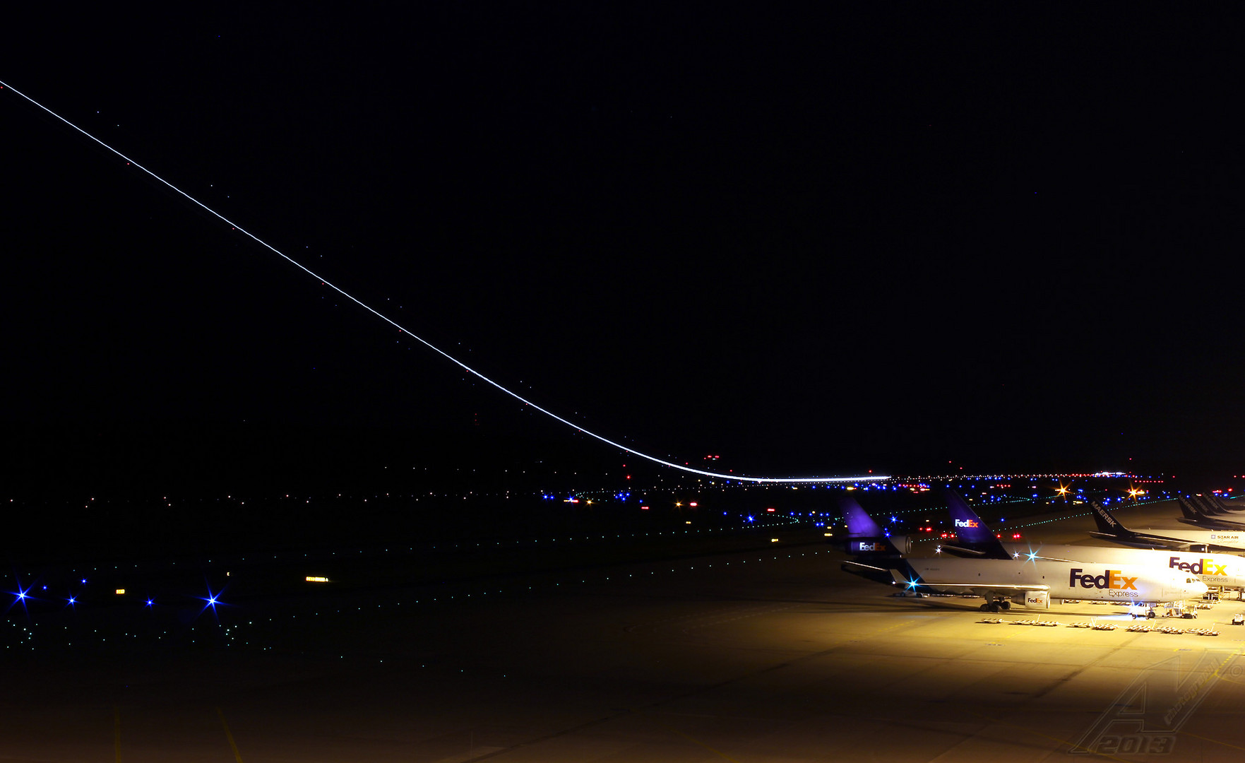 Flughafen Köln/Bonn Langzeitbelichtung