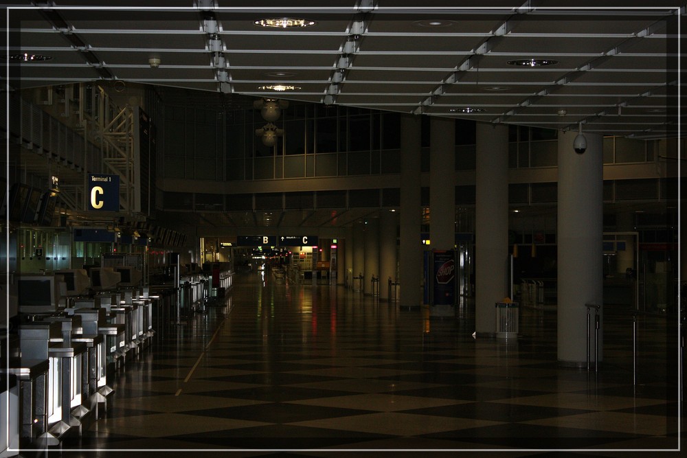 Flughafen München Nachts um Halb 3