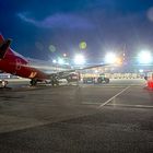 Flughafen Saarbrücken bei Nacht