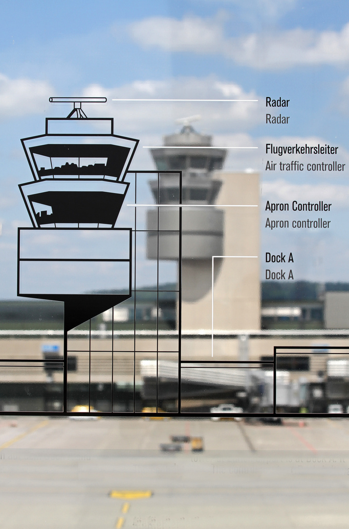 Flughafen Tower mit Beschreibung