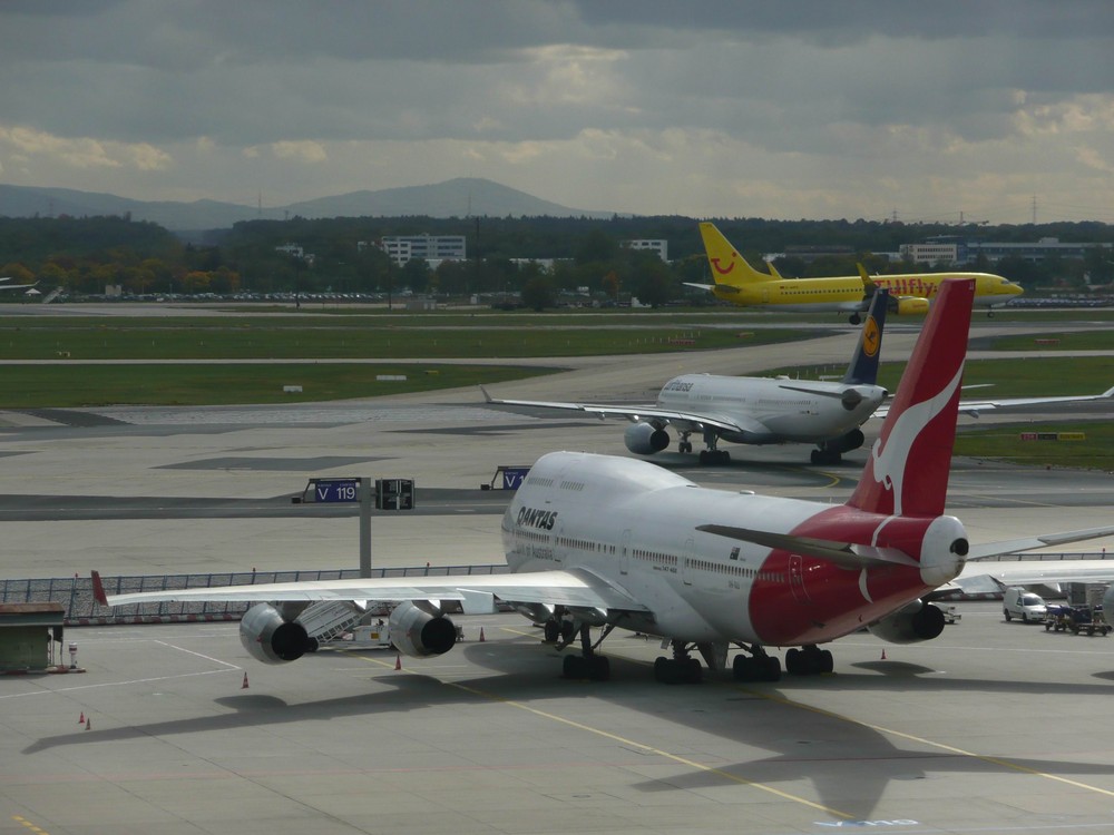 Flughafenszene am Flughafen Frankfurt