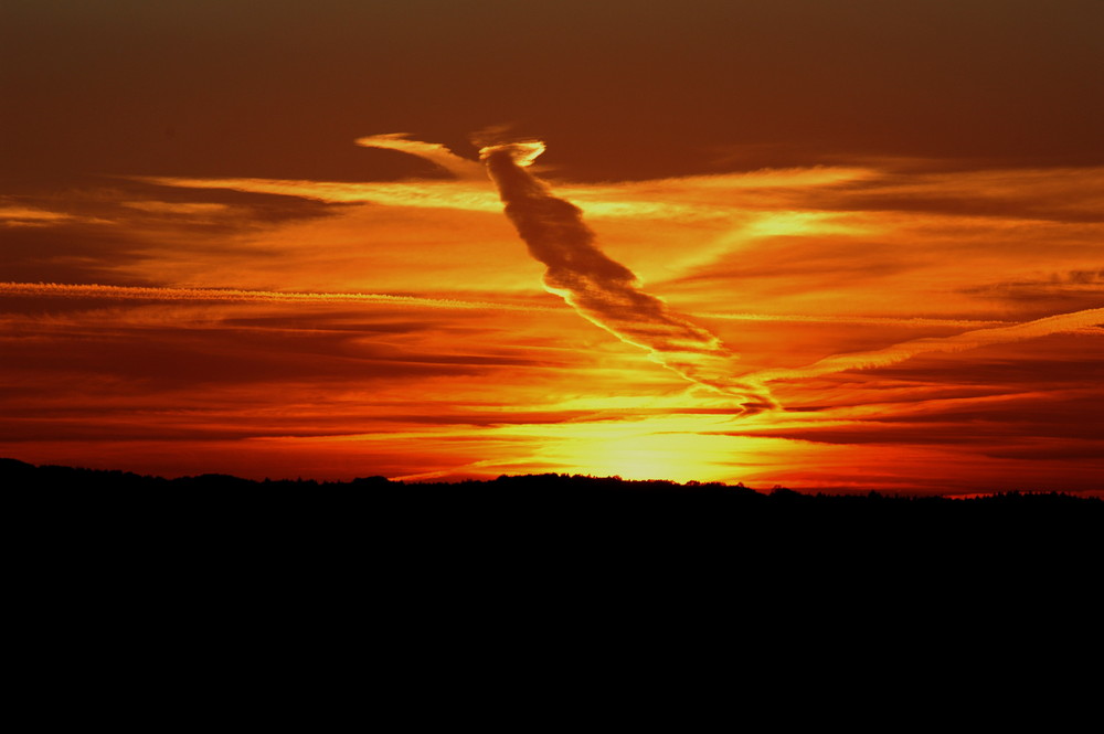 Flugschneise & Sunset