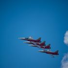 Flugshow der Patrouille Suisse über der Forch/Zürich (Schweiz)