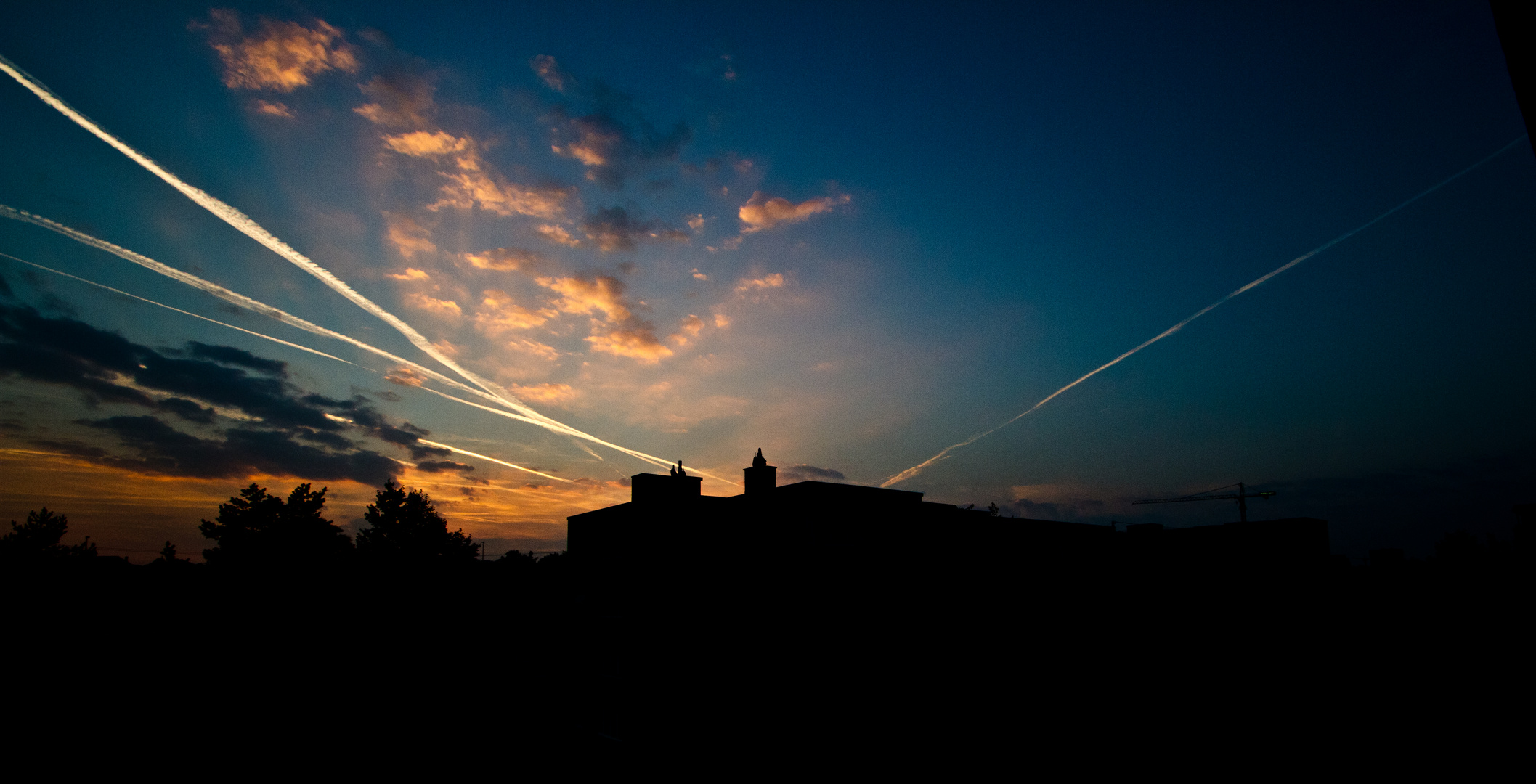 Flugshow ist vorbei, gute Nacht Himmel