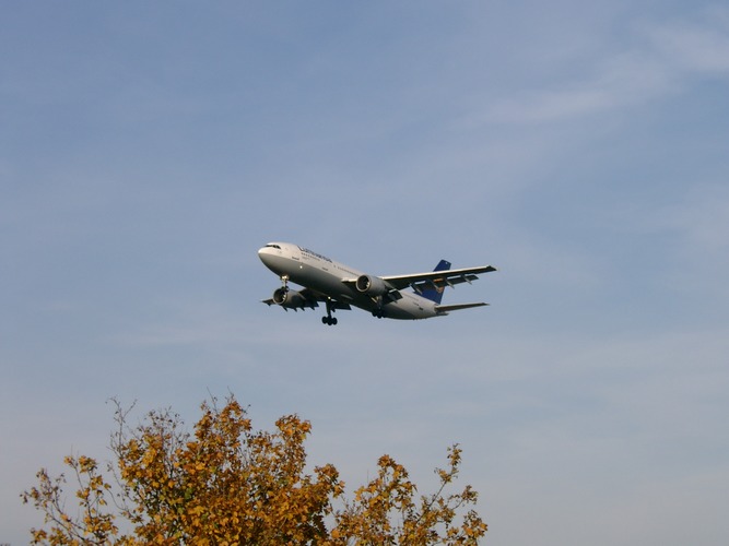 Flugzeug am Himmel