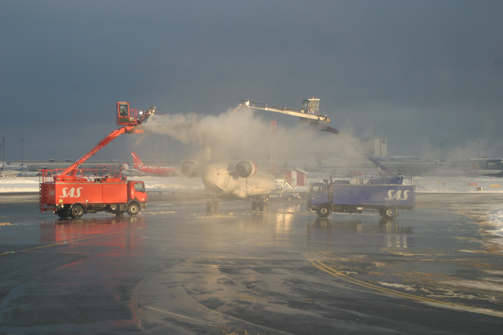Flugzeugenteisung Copenhagenairport