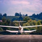 Flugzeugschlepp Start in Offenburg 