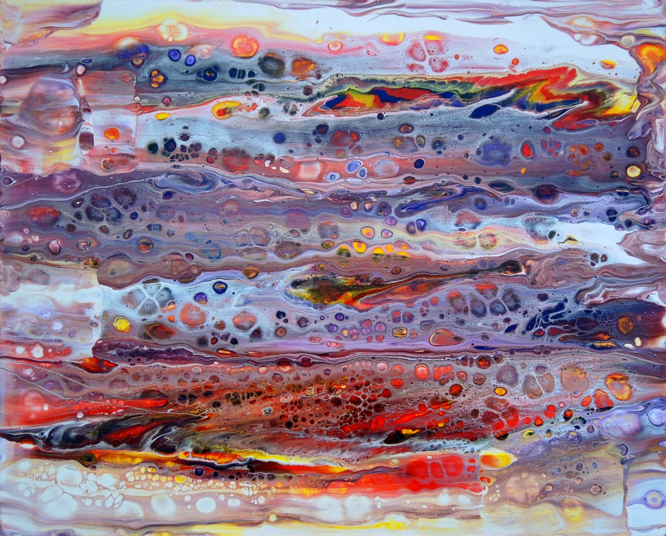 Fluid Painting - Abstrakte Malerei in Acryl