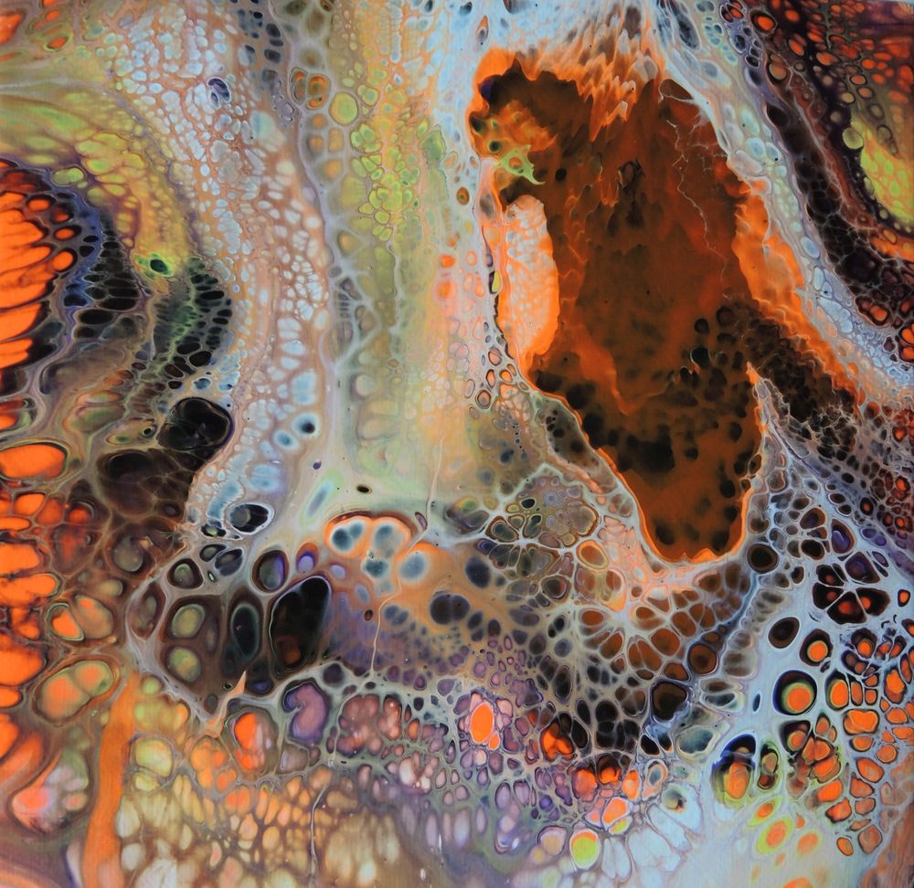 Fluid Painting - Abstrakte Malerei in Acryl