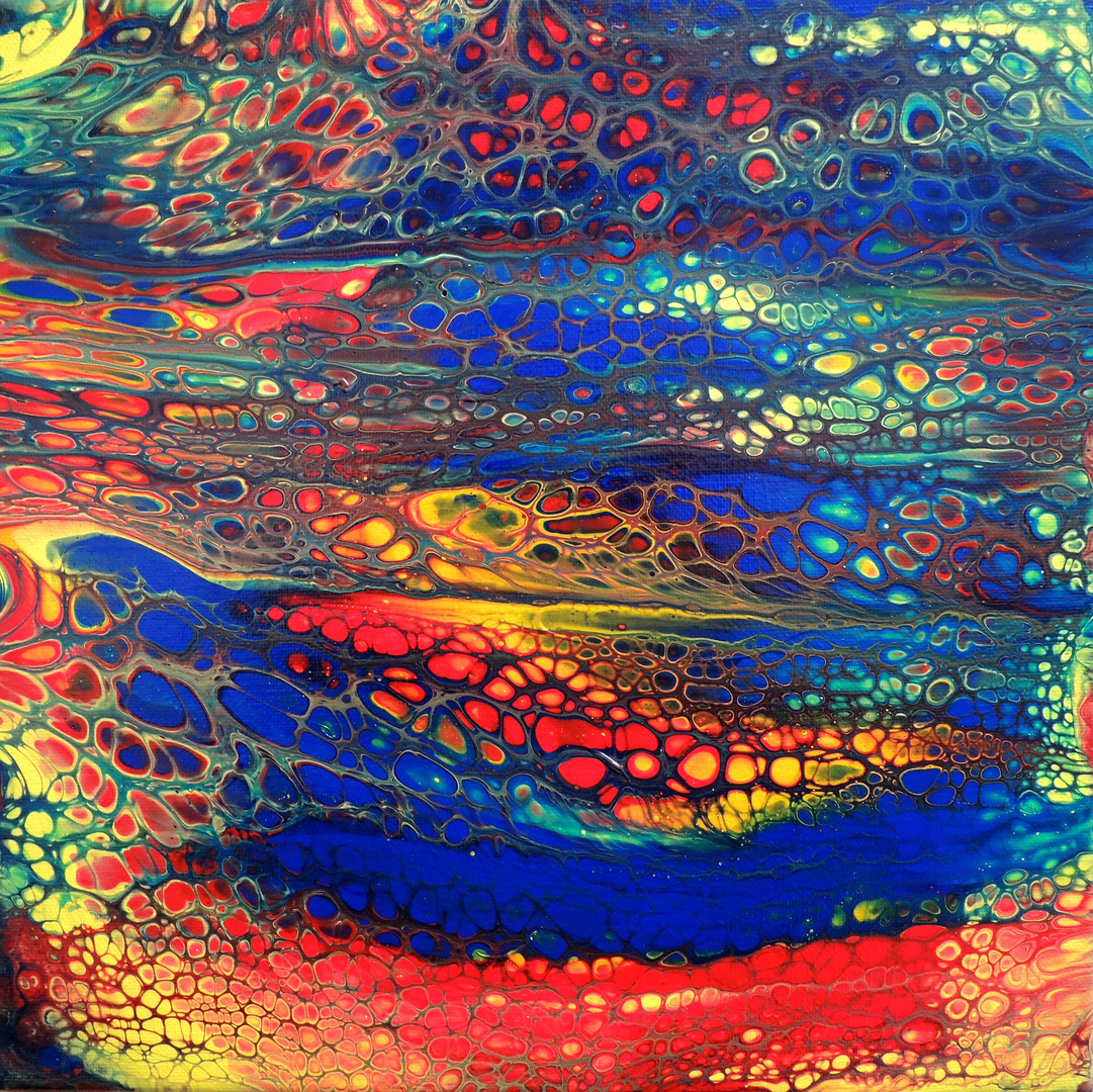 Fluid Painting - Abstrakte Malerei in Acryl