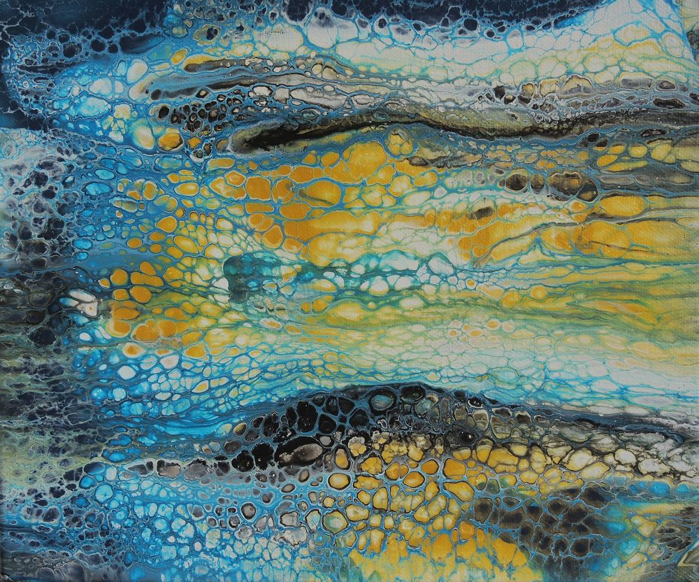 Fluid Painting - Abstrakte Malerei in Acryl