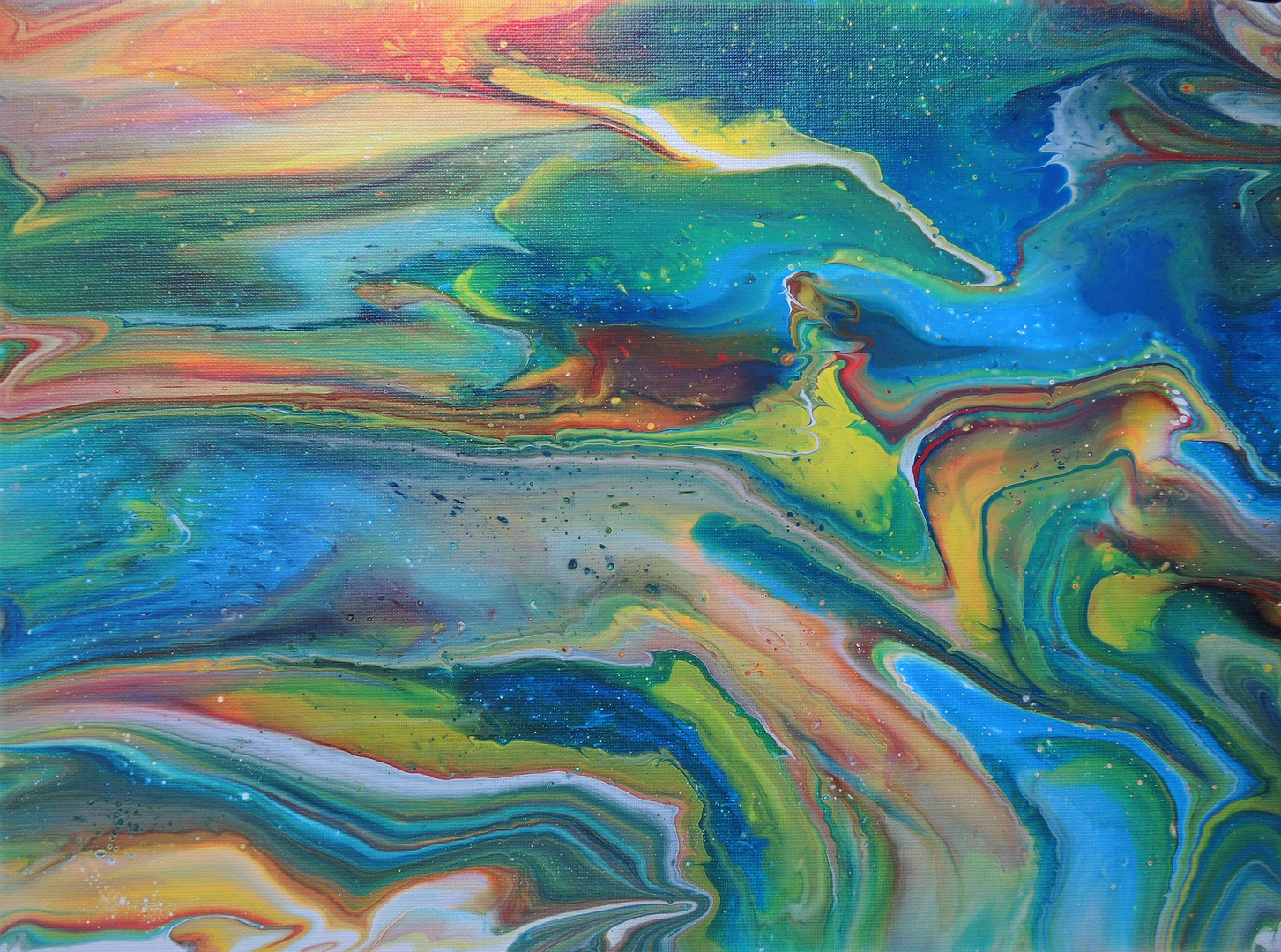 Fluid Painting - Abstrakte Malerei in Acryl