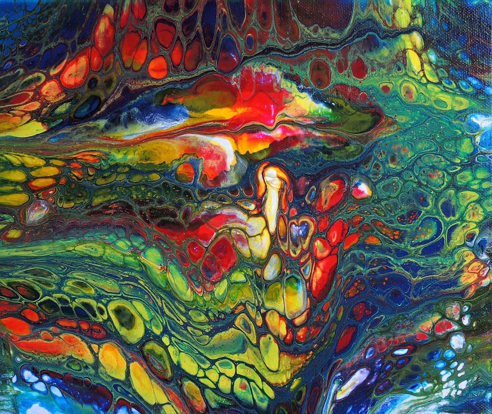 Fluid Painting - Abstrakte Malerei in Acryl