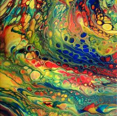 Fluid Painting - Abstrakte Malerei in Acryl