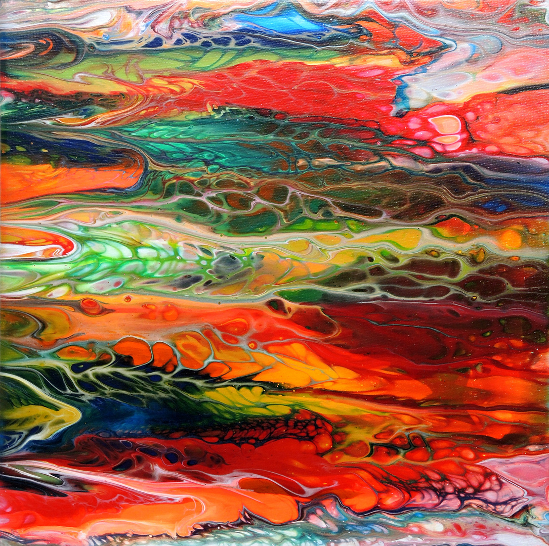 Fluid Painting - Abstrakte Malerei in Acryl