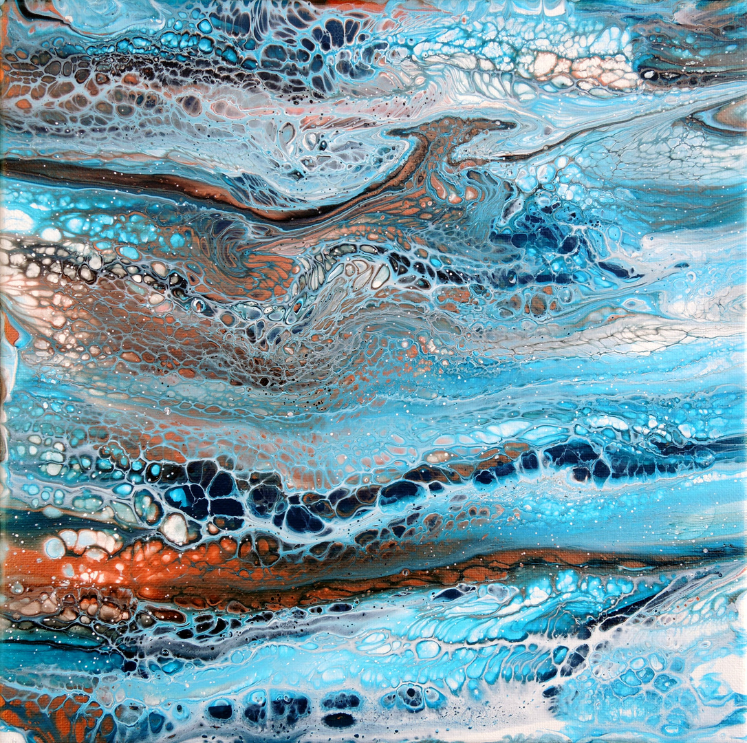 Fluid Painting - Abstrakte Malerei in Acryl