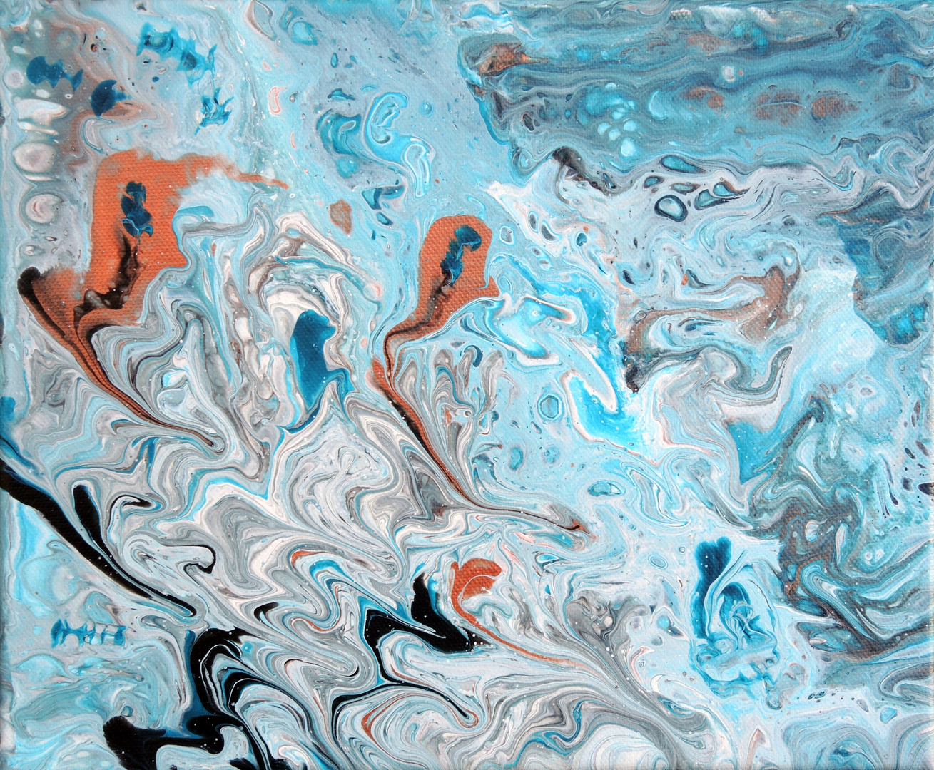 Fluid Painting - Abstrakte Malerei in Acryl