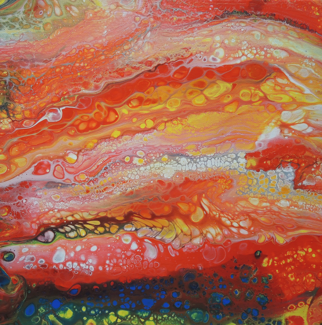 Fluid Painting - Abstrakte Malerei in Acryl