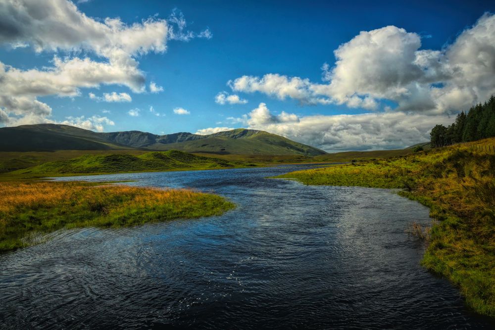 Fluss durch das Hochlandmoor