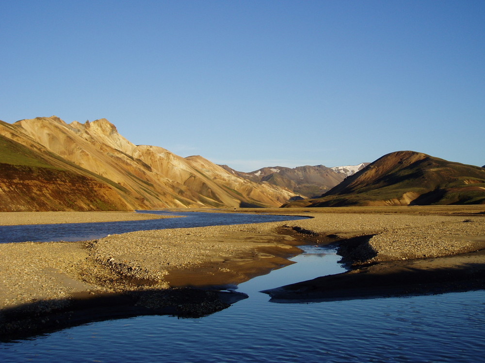 Fluss in der Abendsonne