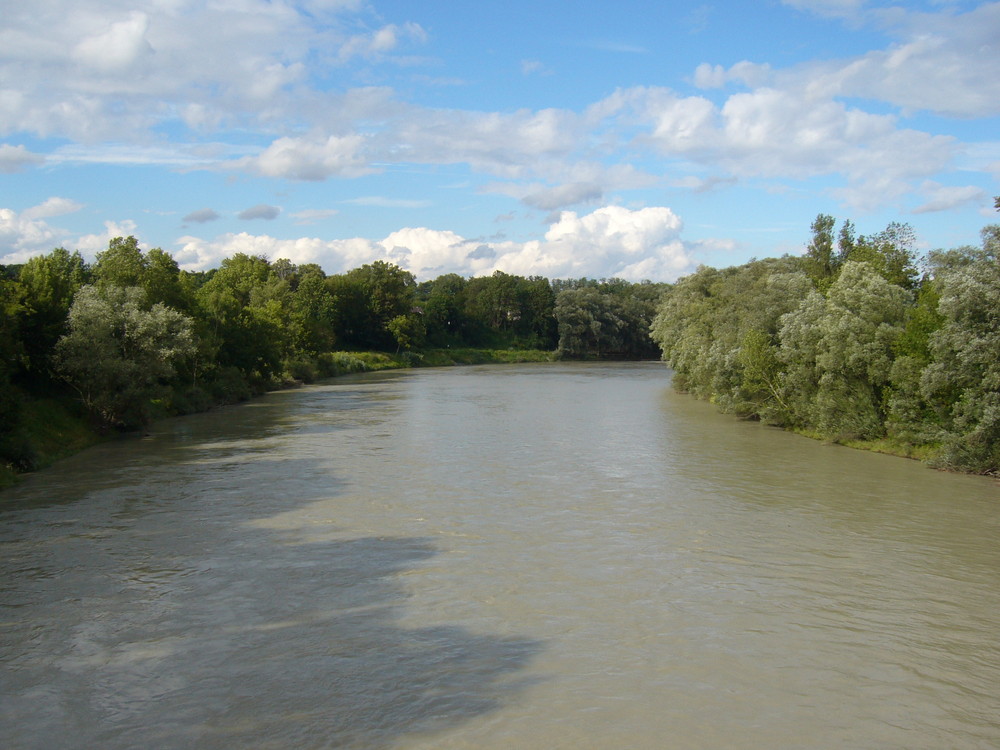 Fluss Inn in Mühldorf