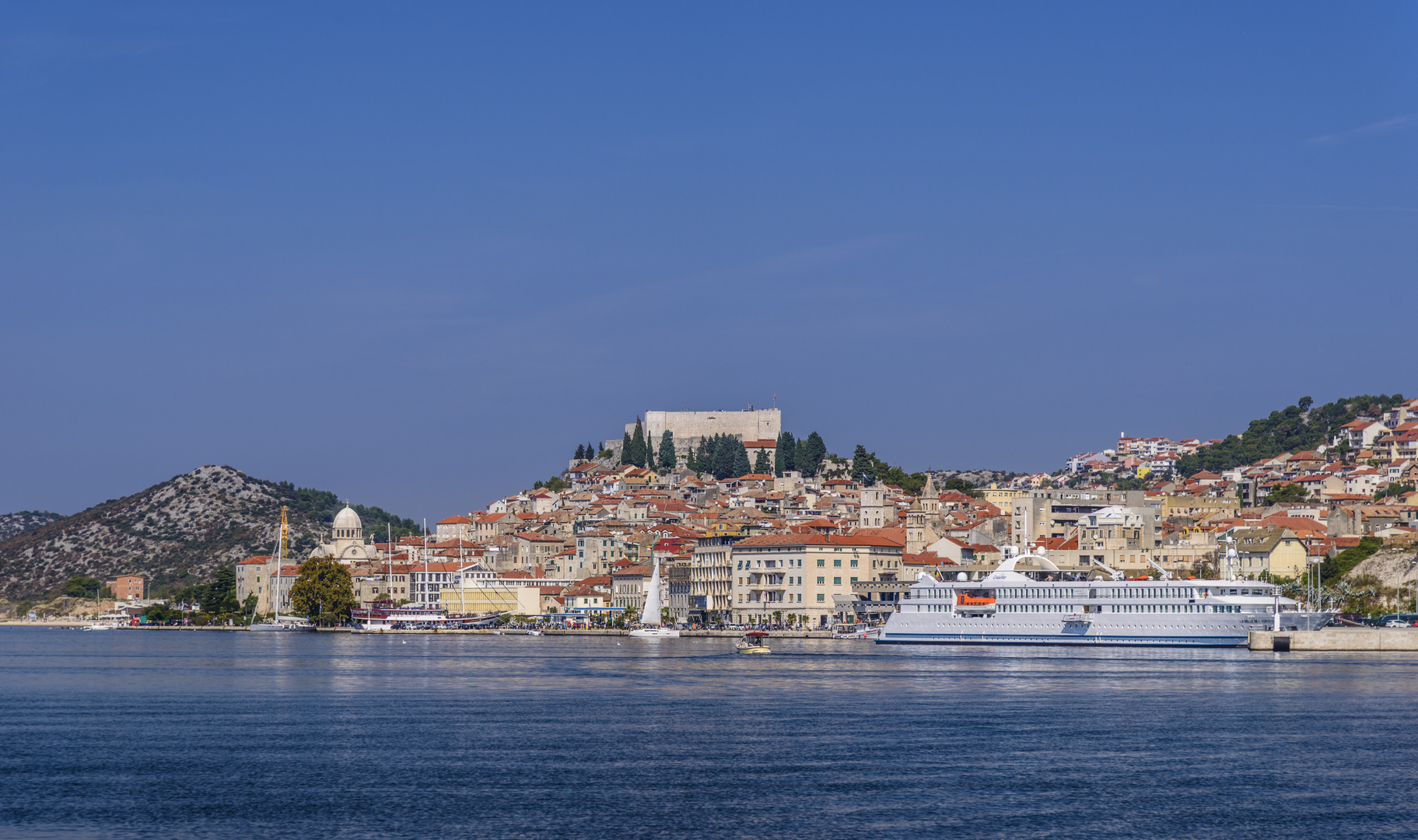 Fluss Krka & Altstadt, Sibenik, Dalmatien, Kroatien