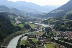 Fluss Salzach im Werfen...