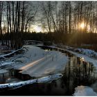 Fluss Sawica am Nachmittag