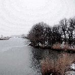 fluss winterlandschaft