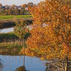 Flussauenlandschaft der mittleren Lippe bei Werne-Stockum (am Horizont)