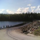 Flussbad in Murjek 27°C Wasser (Lappland im Sommer 2005)